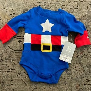 Captain America baby onesie